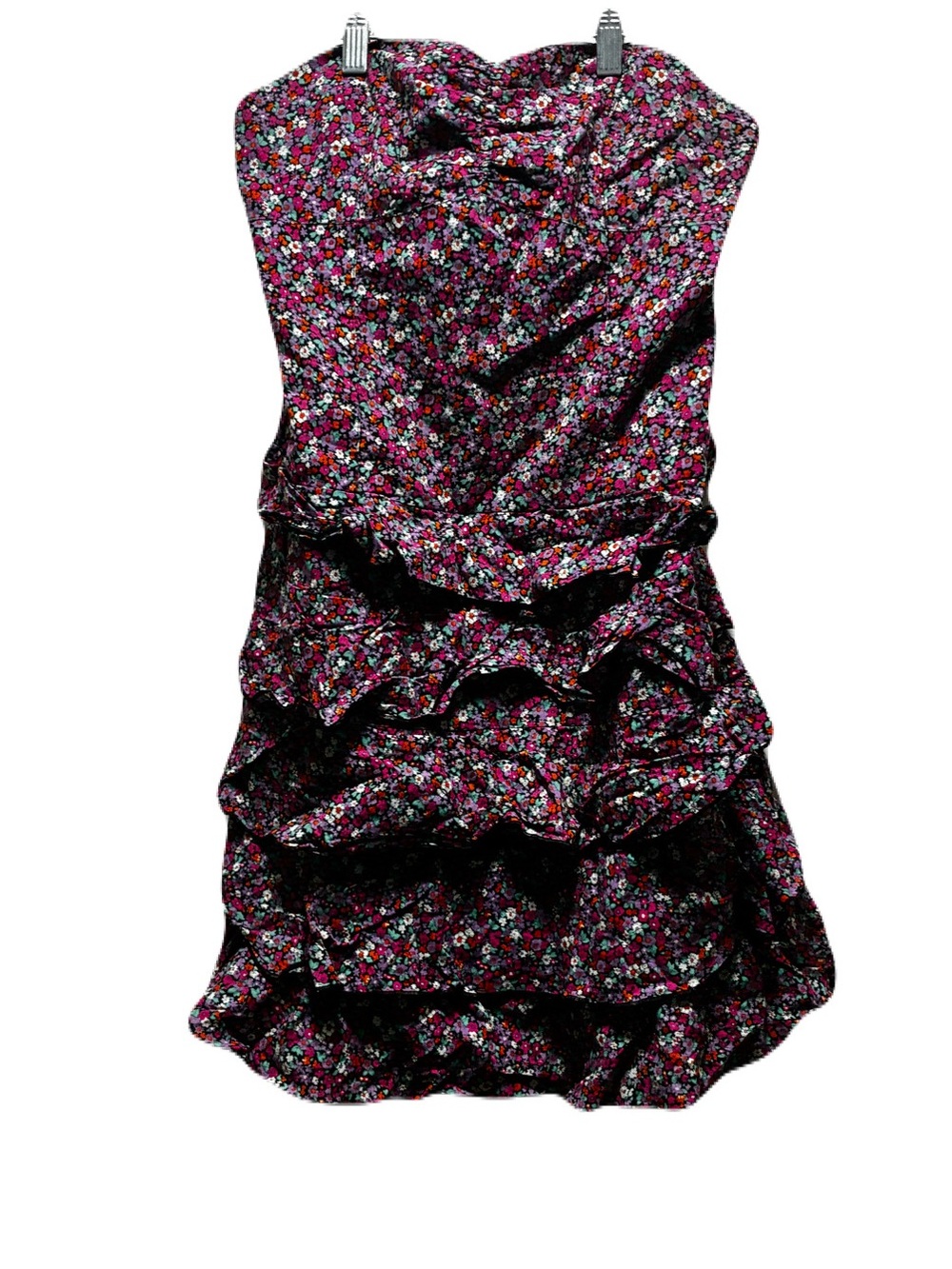 Strapless 5 Tier Ruffled Mini Dress